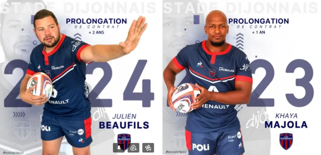 Julien Beaufils et Khaya Majola ont prolongé leur contrat au Stade Dijonnais 